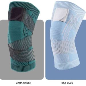 Knee Compression Sleeve With Patella Stabilizer Straps