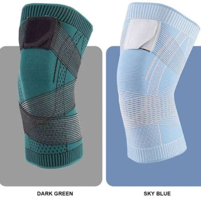 Knee Compression Sleeve With Patella Stabilizer Straps