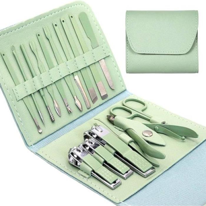 16 Pcs Stainless Steel Nail Cutter & Clipper Tool Box Set – Personal Care Manicure & Pedicure Set